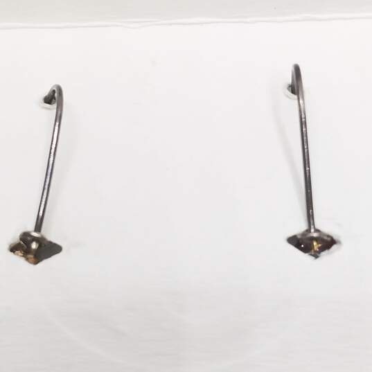 Sajen Sterling Silver Opal & Blue Topaz Wire Earrings 3.5g image number 4
