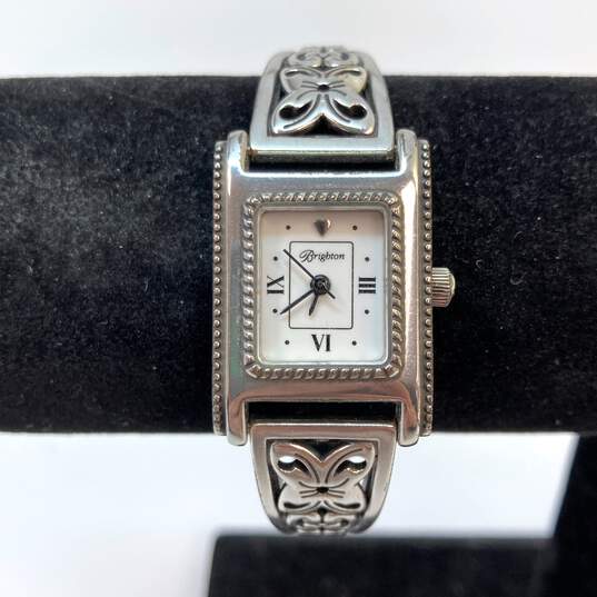 Designer Brighton Hamilton Rectangular White Analog Dial Quartz Wristwatch image number 1