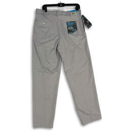 NWT Mens Gray Flat Front Performance Linen Touch Dress Pants Size 34X30 alternative image