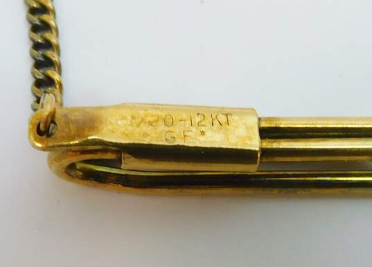Vintage 10K Yellow Gold & Gold Filled Bear Snow Shoe Tie Clip 7.5g image number 4