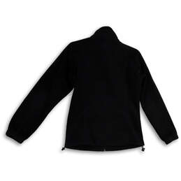 Womens Black Fleece Mock Neck Long Sleeve Pockets Full-Zip Jacket Size S alternative image