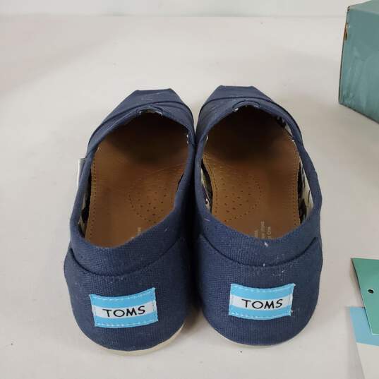Toms Classic Canvas Slip On Shoes Navy 8.5 image number 3