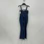 NWT Hollister Womens Blue Denim Wide Strap Back Zip One Piece Jumpsuit Size XS image number 2