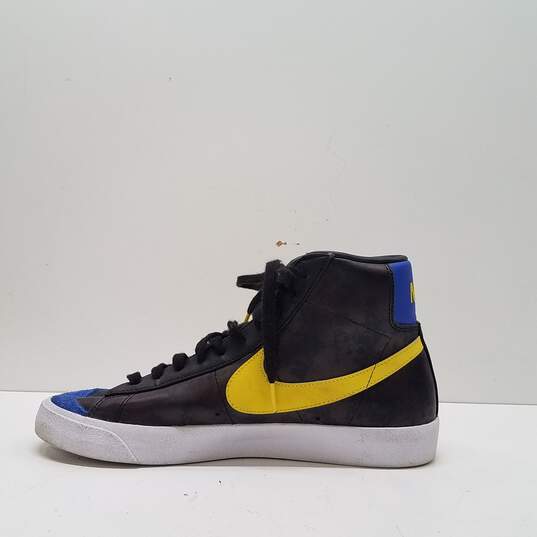 Nike Blazer Mid Peace, Love, Basketball Black, Blue, Yellow Sneakers DC1414-001 Size 9.5 image number 2