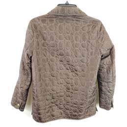 Coach Women Brown Logo Quilted Jacket XS alternative image