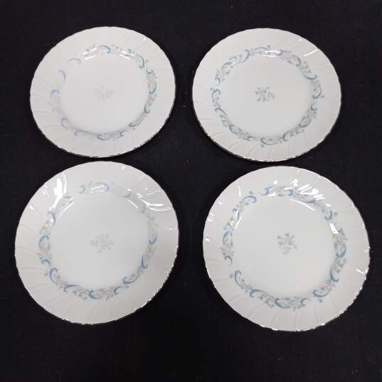 Set Of 4 Camelot Gracious Japan 1990 White Plates image number 1