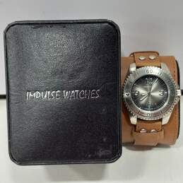 Impulse Men's Watch Wide Leather Band