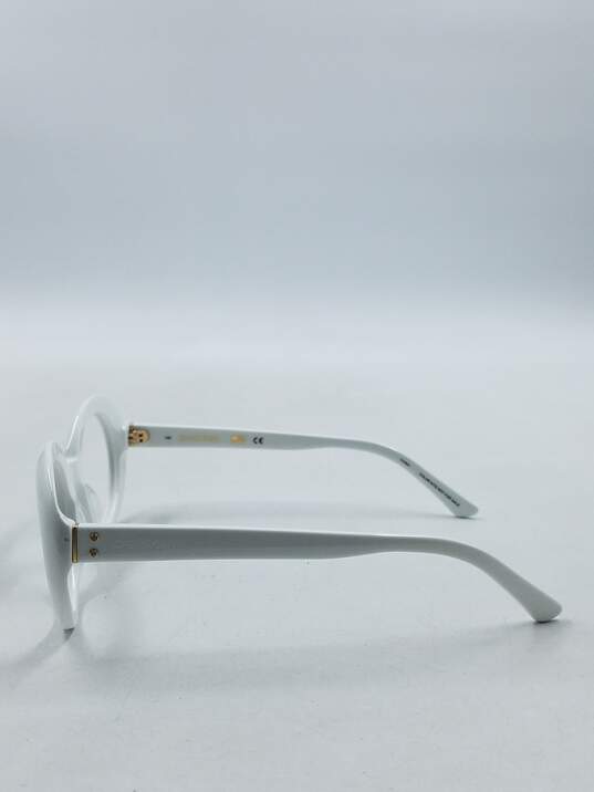 Calvin Klein White Oval Eyeglasses image number 4