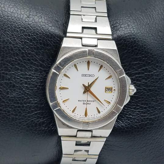 Women's Seiko Unique Link, 50m WR Stainless Steel Watch image number 4
