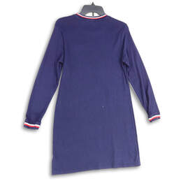Womens Blue Long Sleeve Round Neck Pullover Sweater Dress Size Medium alternative image