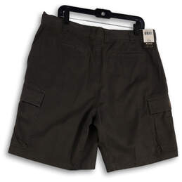 NWT Mens Brown Flat Front Pockets Stretch Regular Fit Cargo Shorts Size 36 alternative image