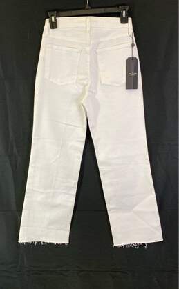 NWT Rag & Bone Womens White Pockets Mid-Rise Unhemmed Straight Leg Jeans Size 24 alternative image