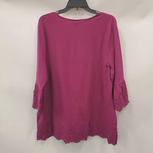 Charter Club Women Magenta Blouse XXL NWT image number 2