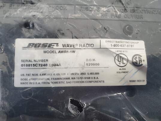Bose Wave Radio AWR1-1W (Aged) White Clock Alarm AM/FM No Remote/Parts and Repair image number 3