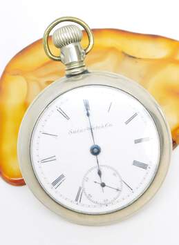 Antique 1865 Solar Watch Co. By Elgin 7 Jewels Open Face Pocket Watch 109.5g