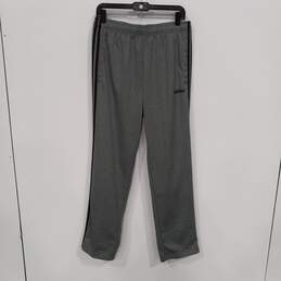 Adidas Men's Gray Striped Training Track Sweatpants Size M