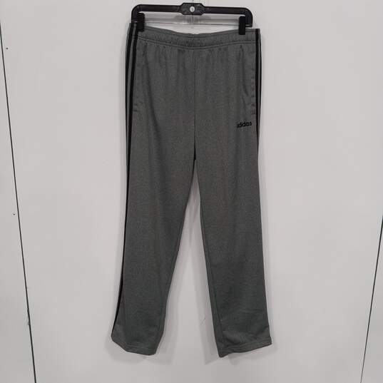 Adidas Men's Gray Striped Training Track Sweatpants Size M image number 1