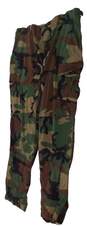 Womens Green Brown Camouflage Flat Front Straight Leg Cargo Pants Size XL image number 2
