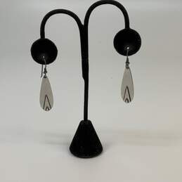 Designer Laurel Burch Silver-Tone French Wire Drop Earrings