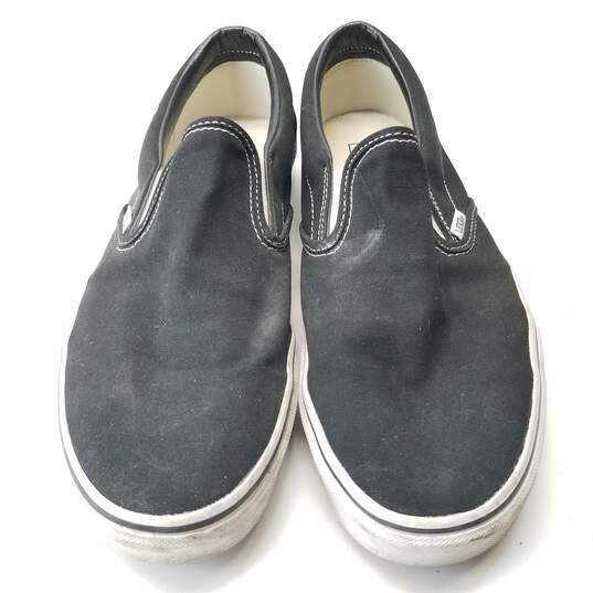 Vans Classic Canvas Slip On Shoes Black 12 image number 4