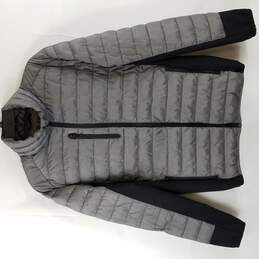 Kenneth Cole Men Grey Two Tone Puffer Jacket M