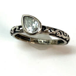 Designer Silpada 925 Sterling Silver Cubic Zirconia Belle Fleur Band Ring