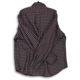 Mens Purple Plaid Regular Fit Collared Long Sleeve Button-Up Shirt Size XXL alternative image