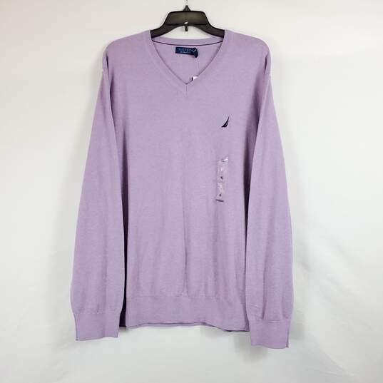 NWT Men's Shirt Calvin Klein Size XL V-Neck Pullover Cotton Tag Price $48