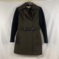 Women's Brown/Black DKNY Double-Breasted Coat, Sz. S image number 1
