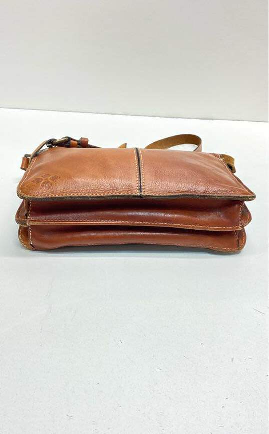 Patricia Nash Brown Leather Small Messenger Crossbody Bag image number 4