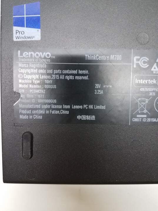Lenovo ThinkCentre M700 Tiny Desktop PC i5-6500T 2.5GHz 4GB RAM NO HDD #3 image number 5