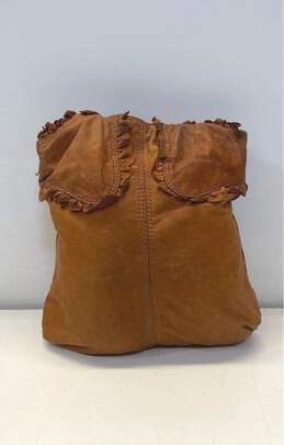 Lucky Brand Brown Leather Hobo Small Shoulder Tote Bag