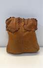 Lucky Brand Brown Leather Hobo Small Shoulder Tote Bag image number 1