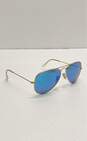 Ray Ban Aviator Flash Lenses Sunglasses Gold One Size image number 4