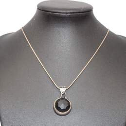 Silpada Sterling Silver Faceted Black Onyx Pendant Necklace - 8.5g alternative image