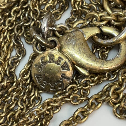 Designer J. Crew Gold-Tone Link Chain Lobster Clasp Tassel Pendant Necklace image number 4
