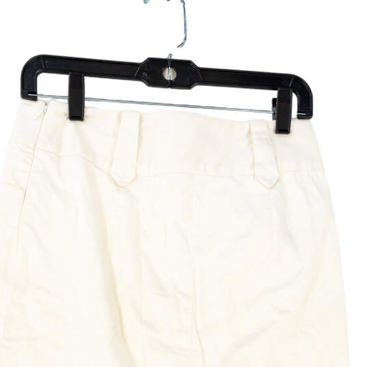 Womens White Elastic Waist Light Wash Straight & Pencil Skirt Size 4 image number 4