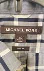 Michael Kors Men Gray Plaid Button Up Shirt XL image number 3