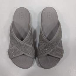 Crocs Women's Sloane Gray Embellished Sandals Size 9 alternative image