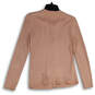 Womens Pink Tight-Knit Long Sleeve Full-Zip Sweater Size Medium image number 2