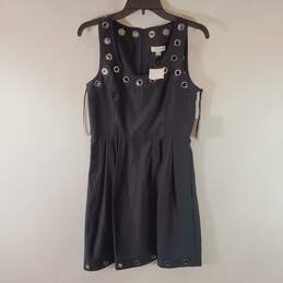 Calvin Klein Women Black Fit & Flare Dress With Metal Grommets 6 NWT