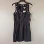 Calvin Klein Women Black Fit & Flare Dress With Metal Grommets 6 NWT image number 1