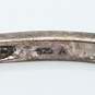 Sterling Marcasite Vintage Art Deco Hinge Bracelet 7" W/Safety Chain 15.7g image number 4