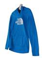 Womens Blue Pockets Long Sleeve Casual Pullover Hoodie Size Medium image number 2