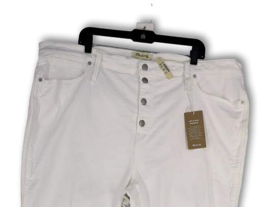 NWT Womens White Denim Light Wash Pockets High Rise Skinny Jeans Size W37 T image number 3