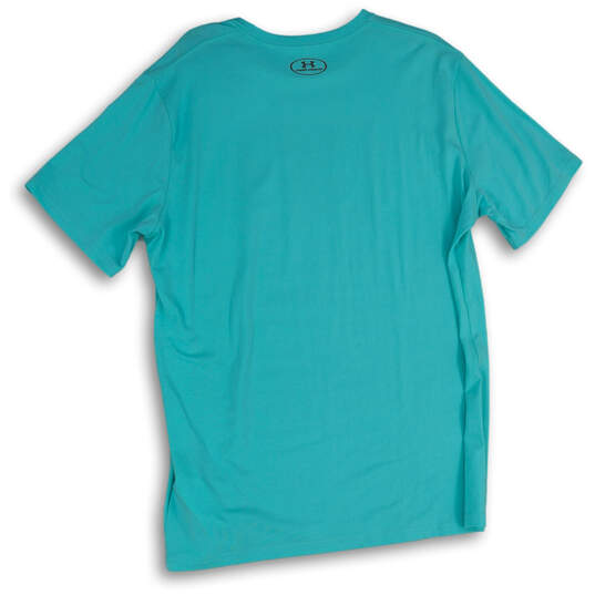 NWT Mens Turquoise Printed Short Sleeve Crew Neck Pullover T-Shirt Size XL image number 2
