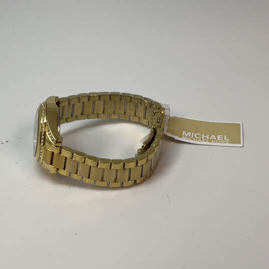Designer Michael Kors Blair MK-5639 Gold-Tone Chronograph Analog Wristwatch image number 4