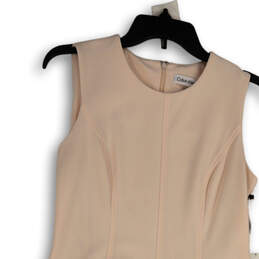 NWT Womens Pink Round Neck Sleeveless Back Zip A-Line Dress Size 6 P alternative image