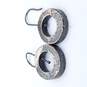 925 Silver Pumice Circle Earrings image number 1