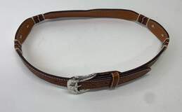 Tony Lama 9356L Brown Leather Belt Men's Size 34